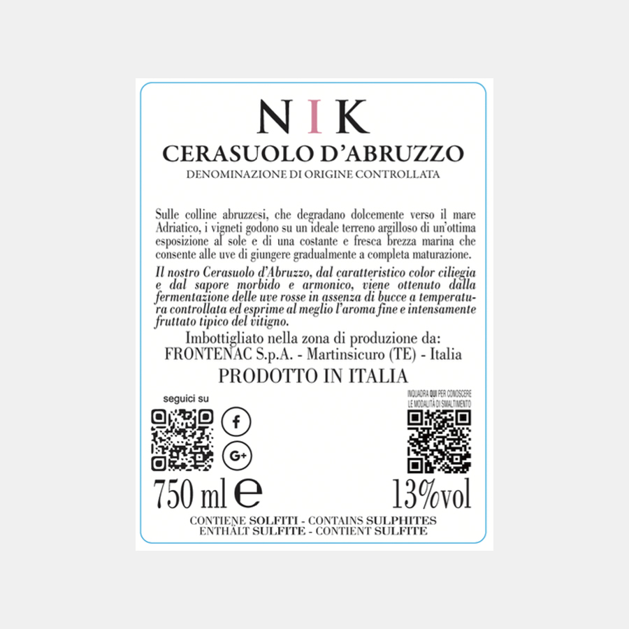 Nik - Cerasuolo d'Abruzzo - DOC - immagine 2